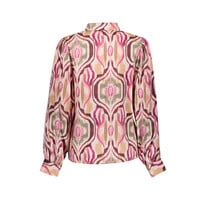 Geisha Blouse Sand Burgundy