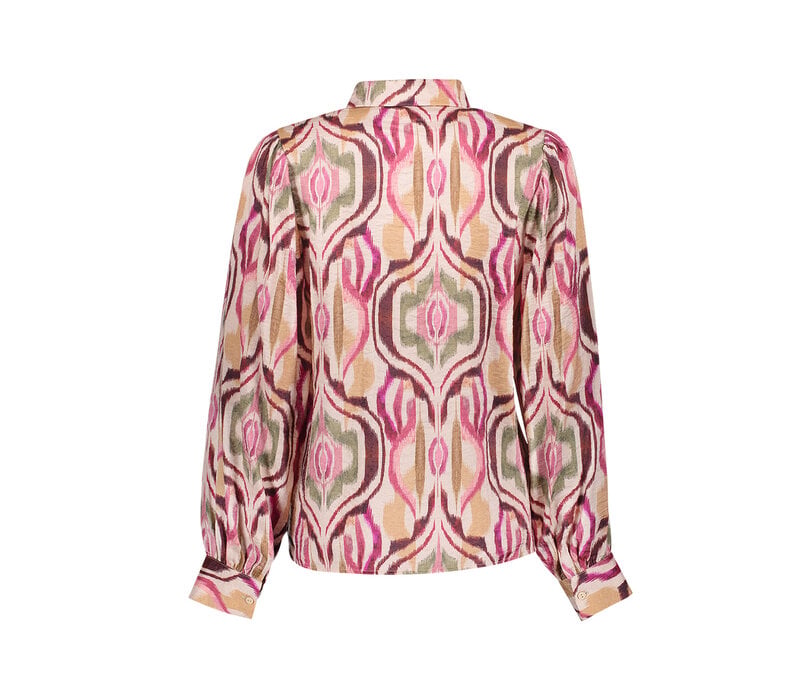 Geisha Blouse Sand Burgundy