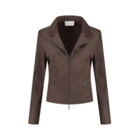 Helena Hart Zipper Biker Choco