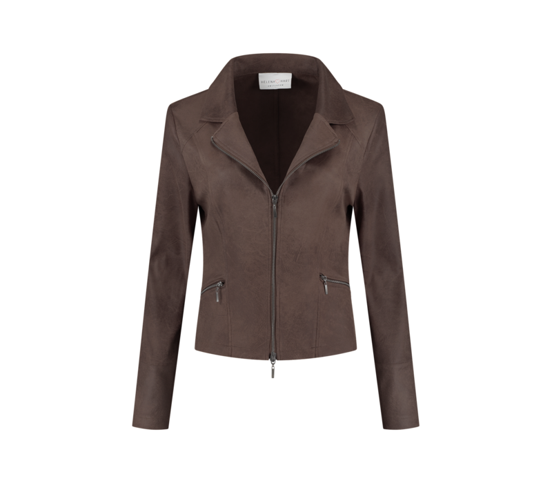 Helena Hart Zipper Biker Choco