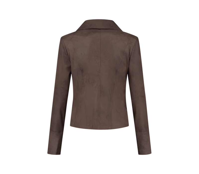 Helena Hart Zipper Biker Choco