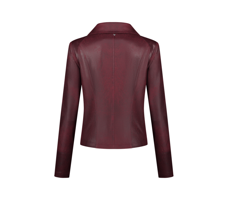 Helena Hart Zipper Biker Wine