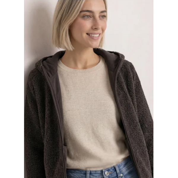 Street One Teddy Jacket with Hoody 