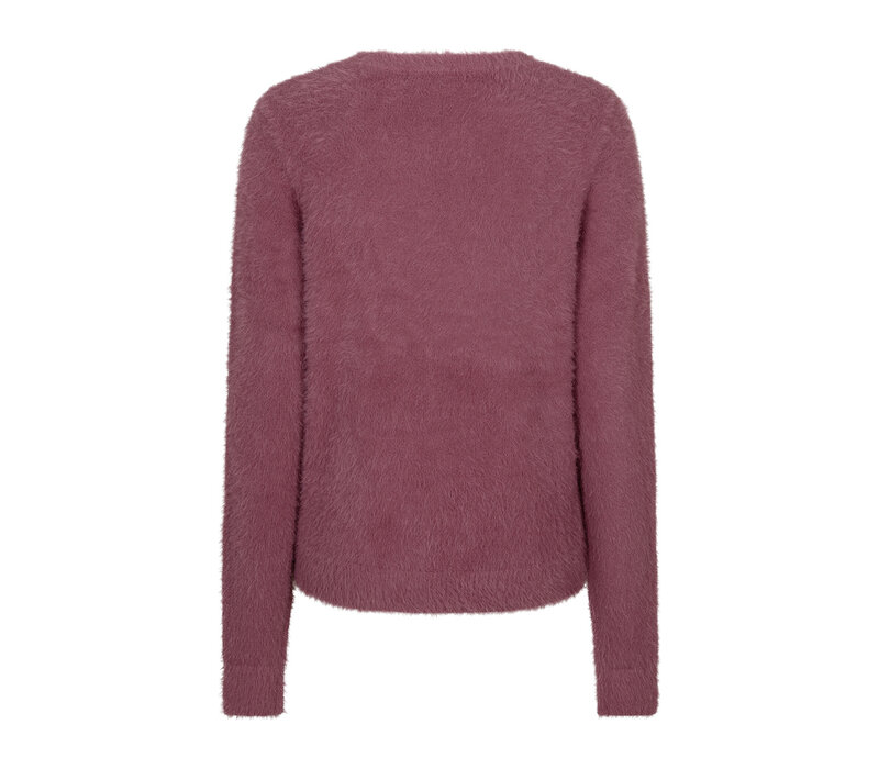 Red Button Sweet Fuzzy Mauve