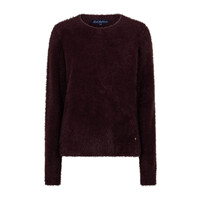 Red Button Sweet Fuzzy Burgundy