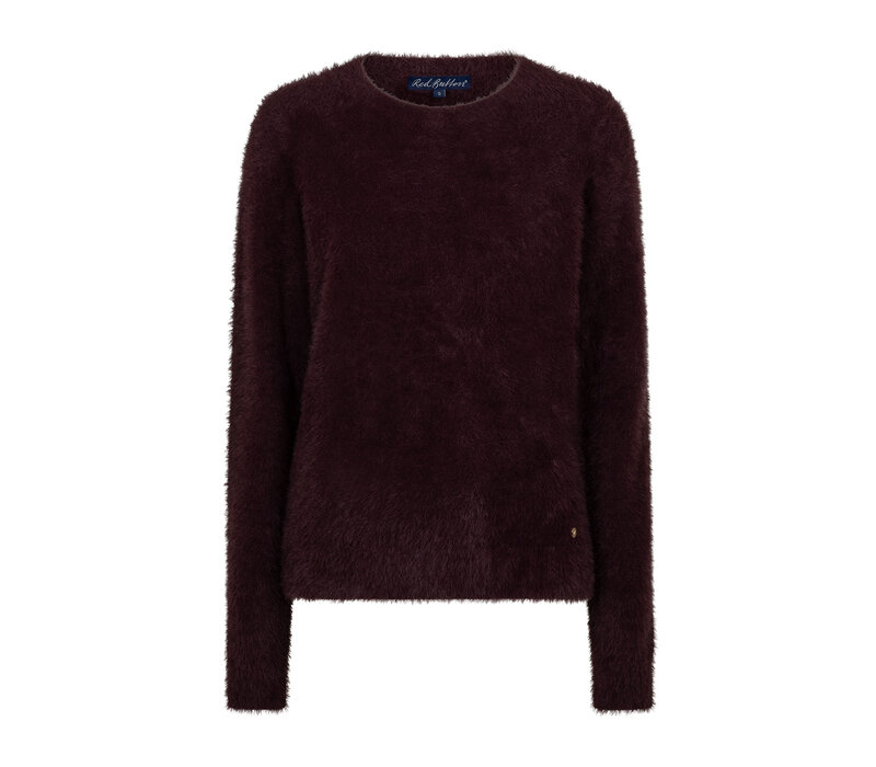 Red Button Sweet Fuzzy Burgundy