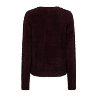 Red Button Sweet Fuzzy Burgundy