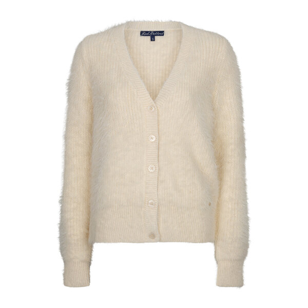 Red Button Cardigan Fuzzy 
