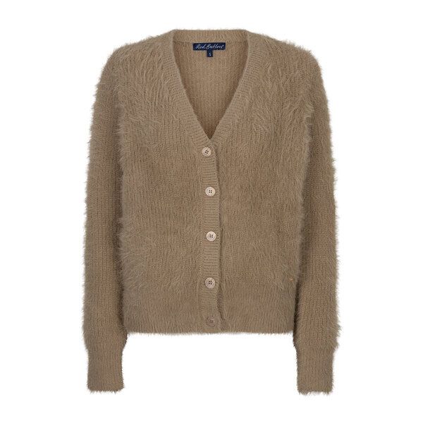 Red Button Cardigan Fuzzy 