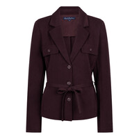 Red Button Blazer & Belt Punta Burgundy