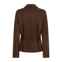 Red Button Blazer & Belt Punta Brown