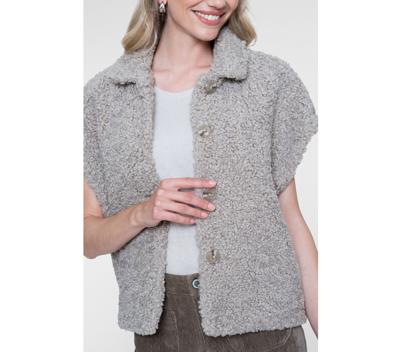 Geisha Gilet Teddy Sand