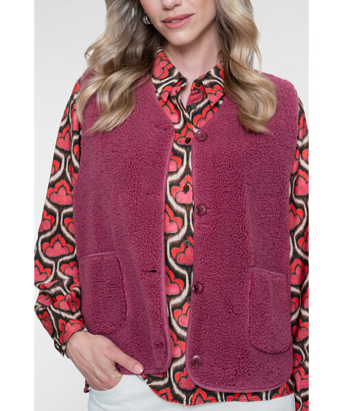 Geisha Geisha Gilet Teddy with Buttons