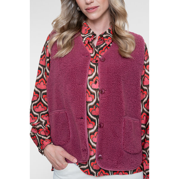 Geisha Gilet Teddy with Buttons 
