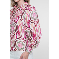 Geisha Blouse Sand Burgundy