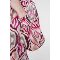 Geisha Blouse Sand Burgundy