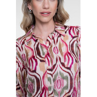 Geisha Blouse Sand Burgundy