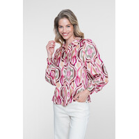 Geisha Blouse Sand Burgundy
