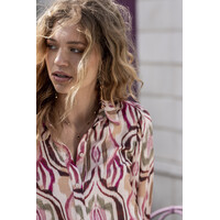 Geisha Blouse Sand Burgundy