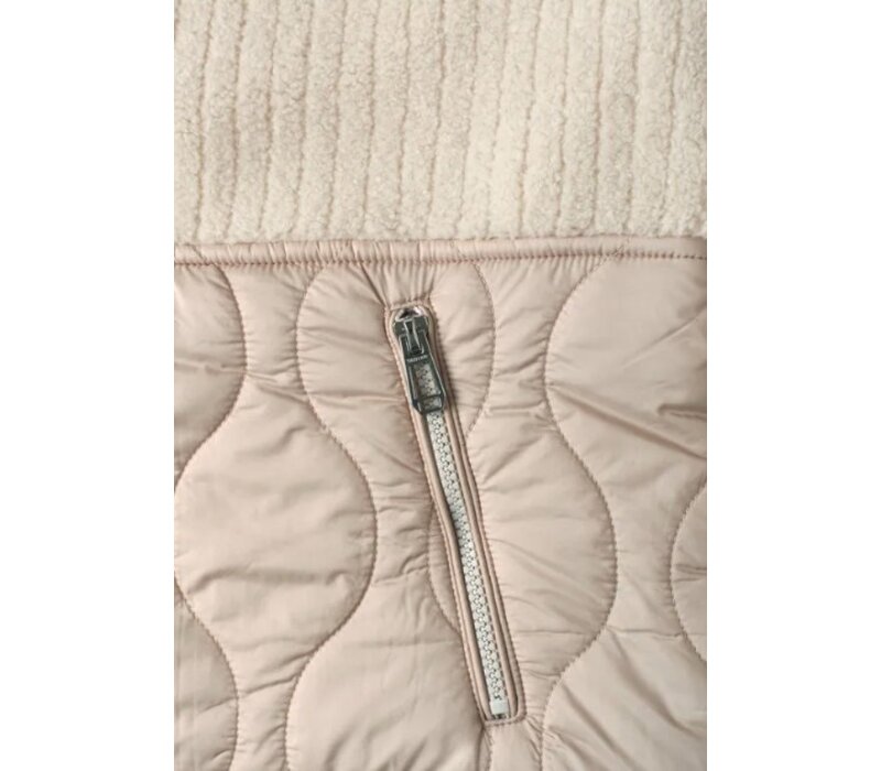 Street One Materiaal Mix Teddy Jacket Soft Fawn Beige