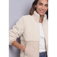 Street One Materiaal Mix Teddy Jacket Soft Fawn Beige