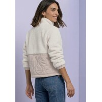 Street One Materiaal Mix Teddy Jacket Soft Fawn Beige