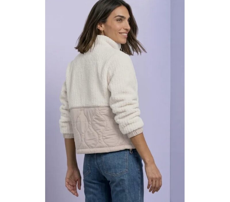 Street One Materiaal Mix Teddy Jacket Soft Fawn Beige