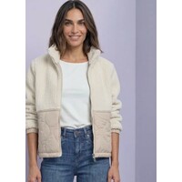 Street One Materiaal Mix Teddy Jacket Soft Fawn Beige