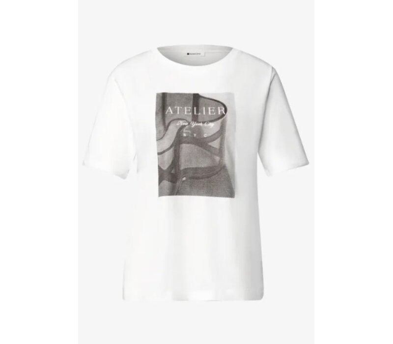 Street One Photo Print Shirt Off White