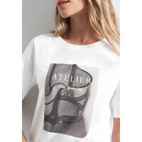 Street One Photo Print Shirt Off White