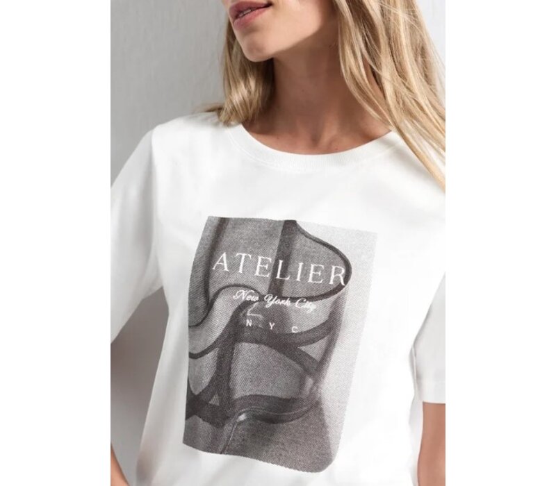 Street One Photo Print Shirt Off White