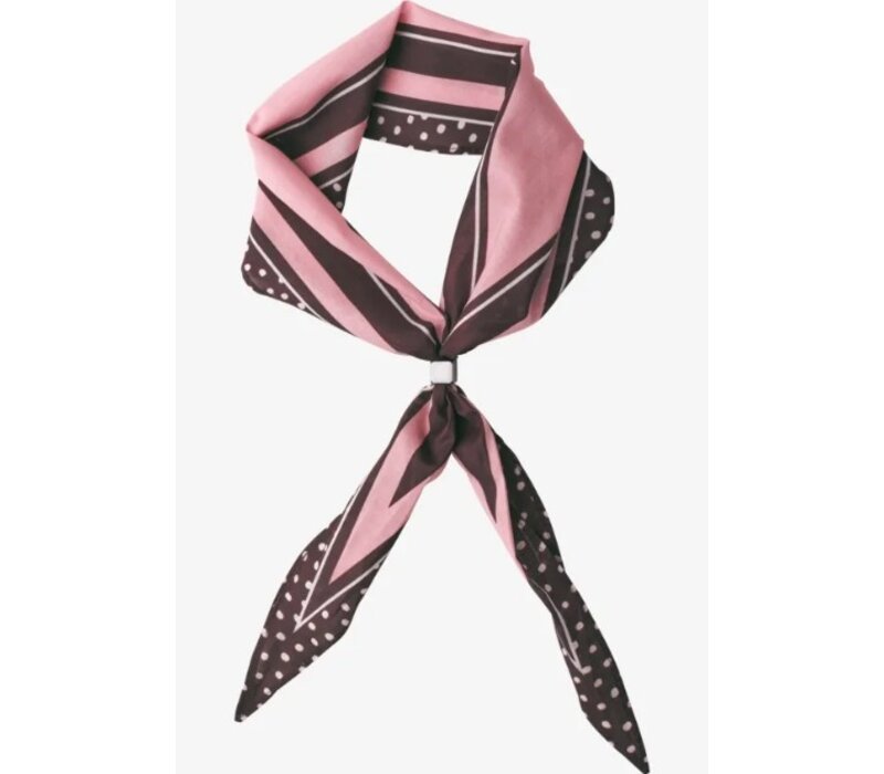 Street One Diamond Bandana with Bead Rustig Rouge