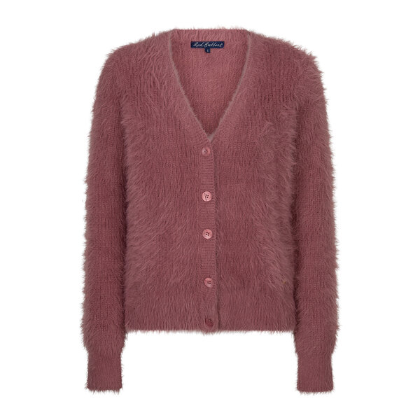 Red Button Cardigan Fuzzy 