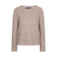 Red Button Terry Stripe Creme Darkberry
