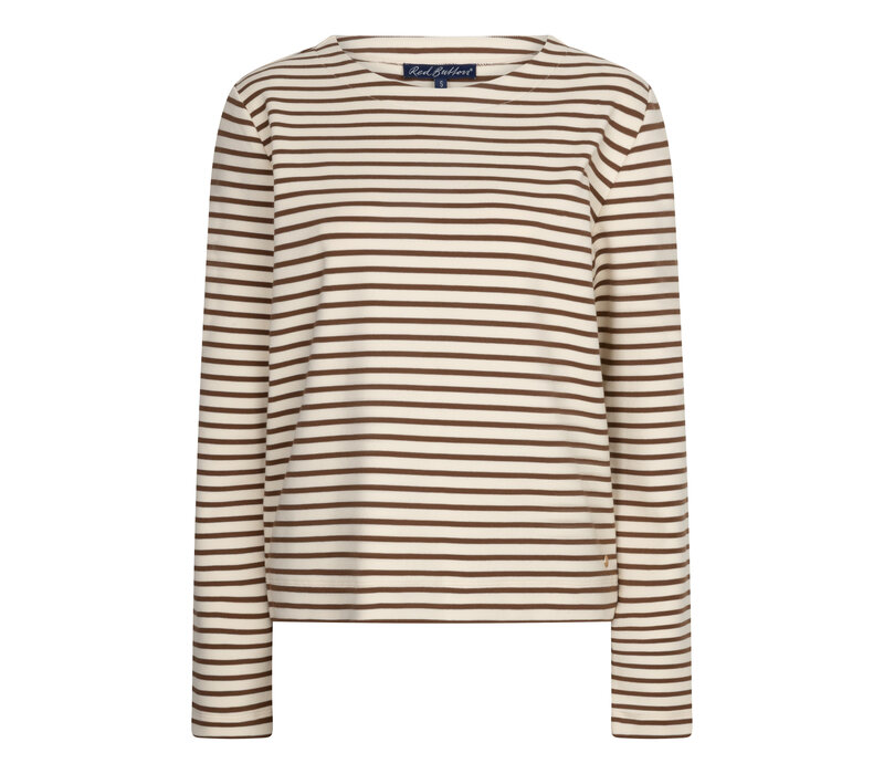 Red Button Terry Stripe Creme Espresso