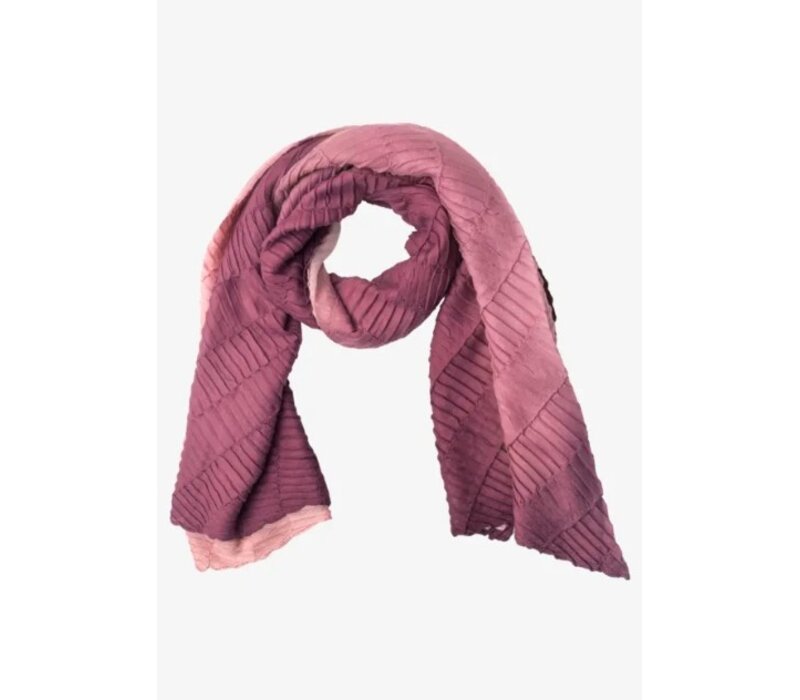 Street One Pleated Gradient Longscarf Rustic Rouge