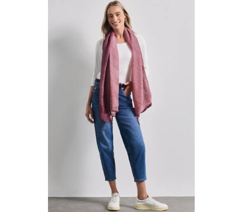 Street One Pleated Gradient Longscarf Rustic Rouge