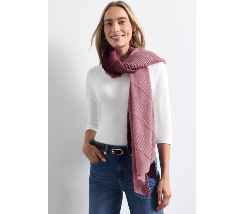 Street One Pleated Gradient Longscarf Rustic Rouge