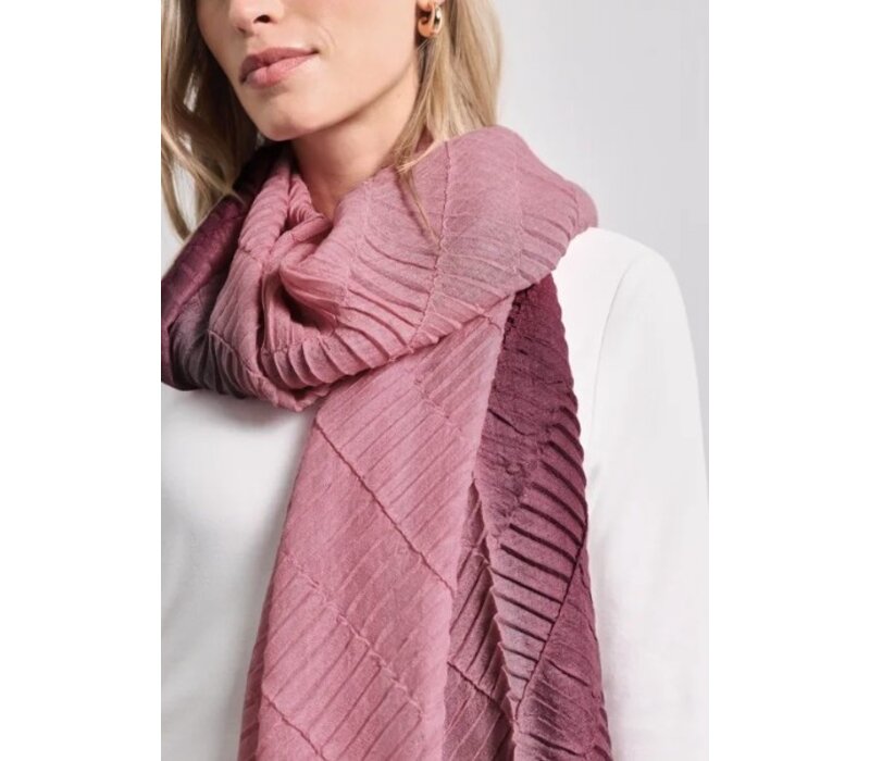 Street One Pleated Gradient Longscarf Rustic Rouge