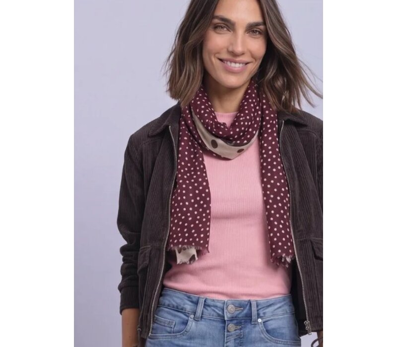 Street One Printed Modal Longscarf Rustic Rouge