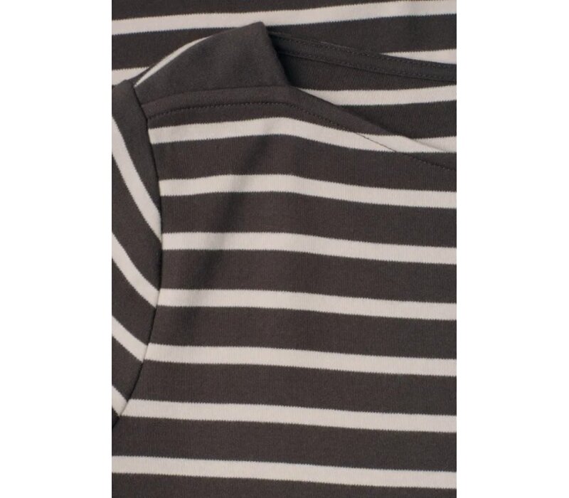 Street One Basic U-Boat Shirt Black Coffee