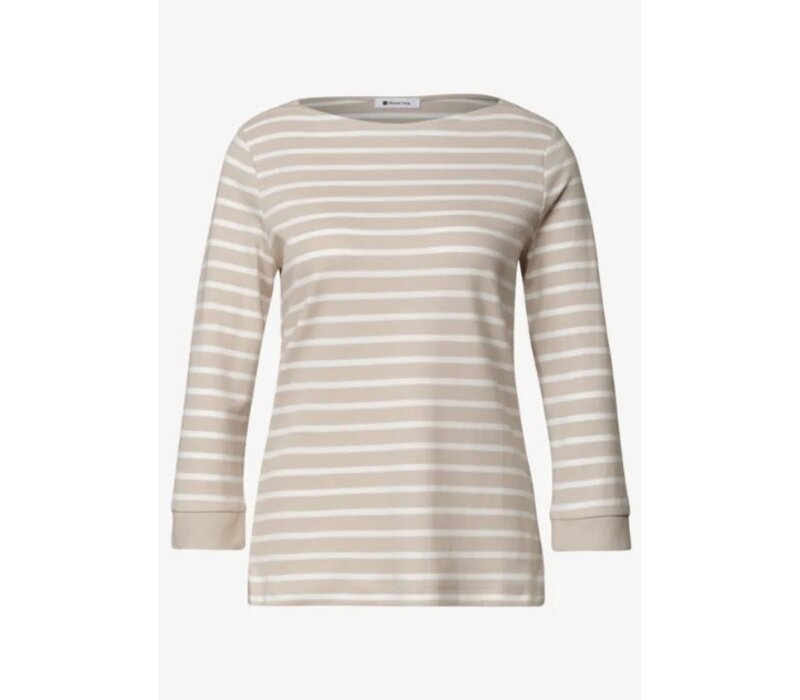 Street One Basic U-Boat Shirt Clay Sand