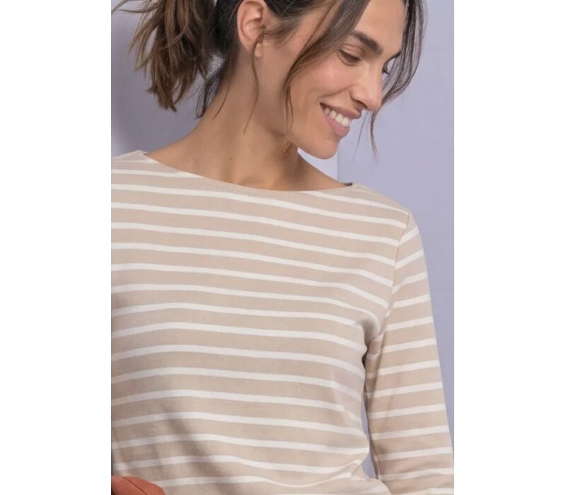 Street One Basic U-Boat Shirt Clay Sand