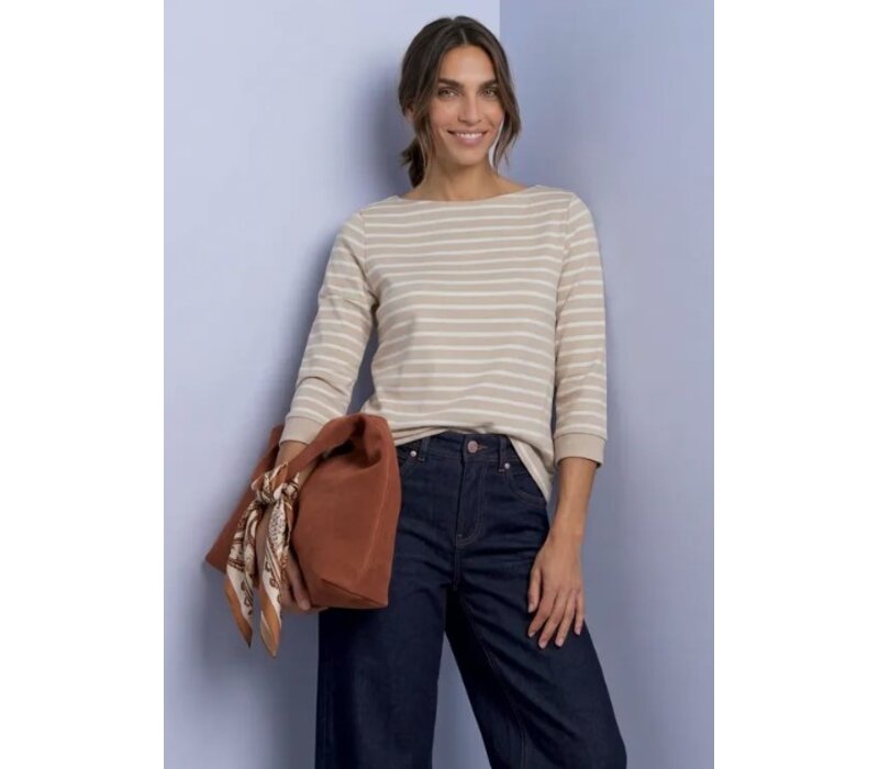 Street One Basic U-Boat Shirt Clay Sand
