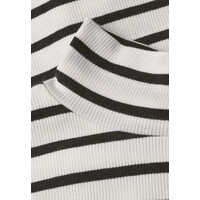 Street One Rib Turtle Neck Shirt Black Coffee Melange