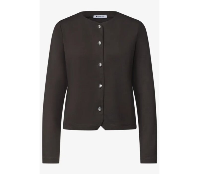 Street One Short Jacket with Deco Buttons Black Coffee