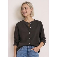 Street One Short Jacket with Deco Buttons Black Coffee
