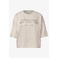 Street One Short Boxy Crewneck Clay Sand Melange