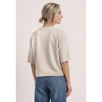 Street One Short Boxy Crewneck Clay Sand Melange