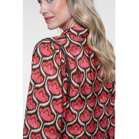 Geisha Blouse Red Brown